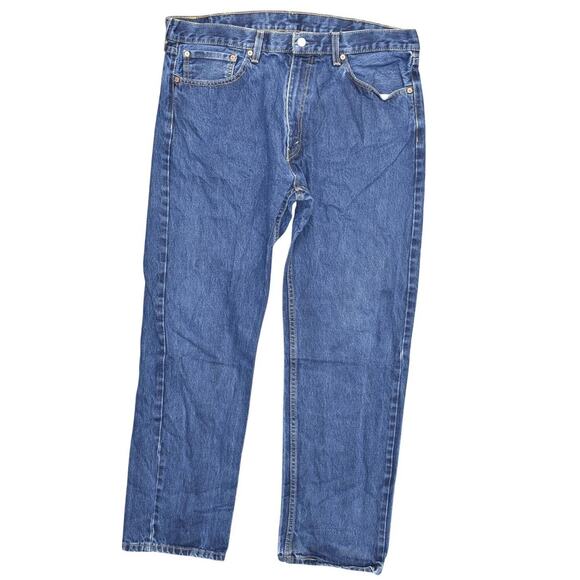 Levi's Men's Blue 505 Regular Straight Jeans Size 40x32 Zip Cotton Solid - Picture 1 of 8